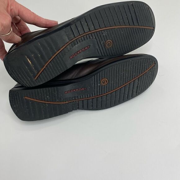 Rockport Women's APW23233 Leather Slip-On Loafer Flats Brown 9W - Picture 2 of 7